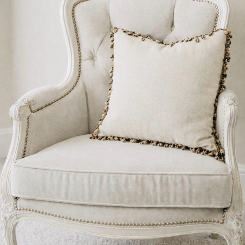Leopard Beaded Throw Pillow / Animal Print / Exotic / Home Decor